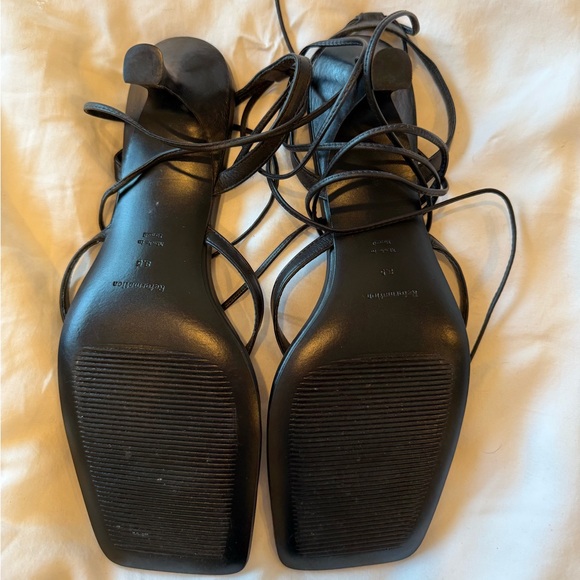 Reformation Selene Lace Up Kitten Heel Sandal - Picture 4 of 4